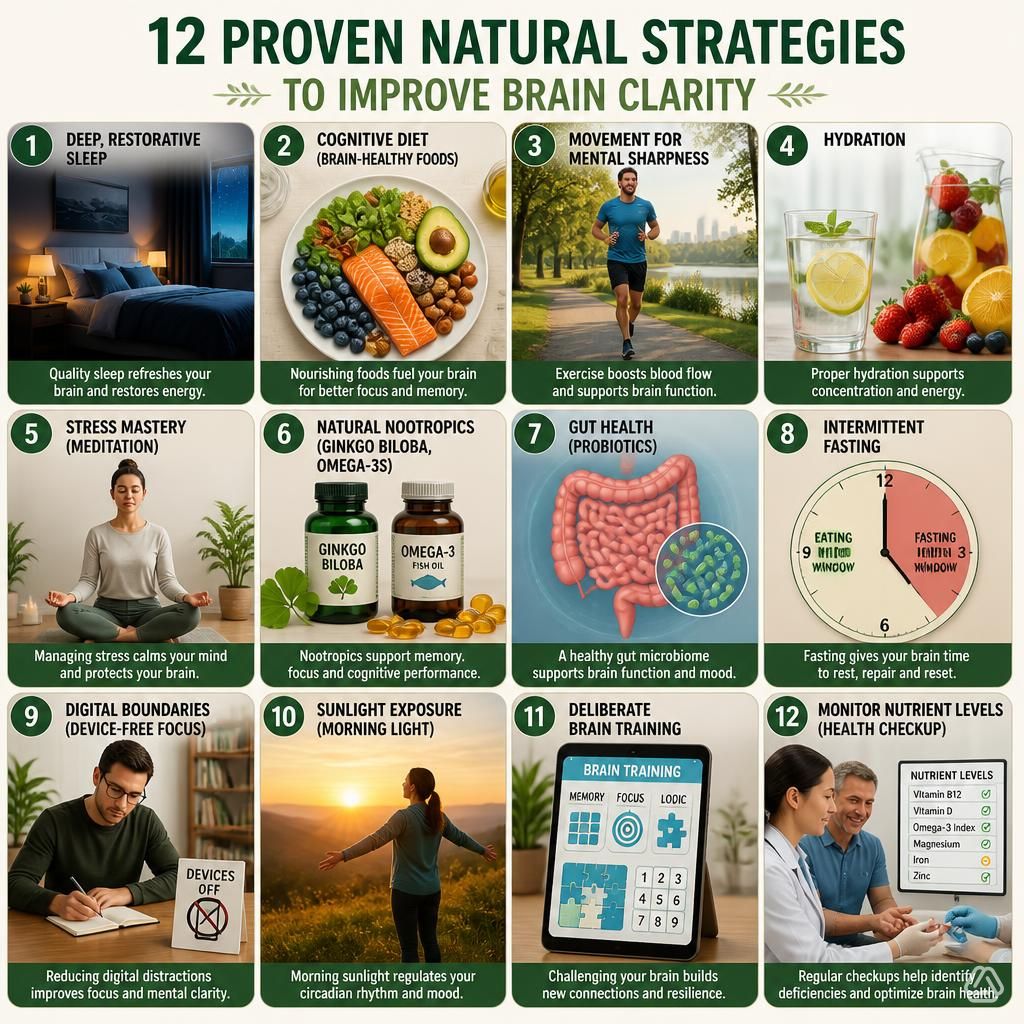 12 Proven Natural Strategies to Improve Brain Clarity
