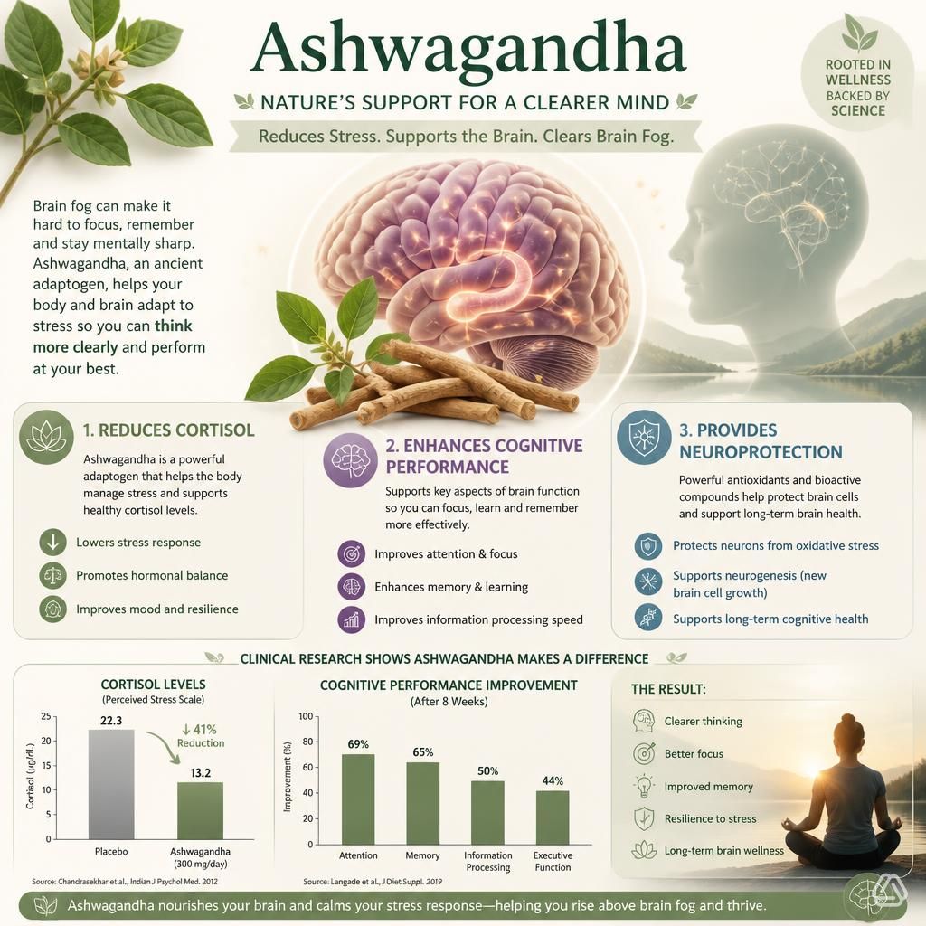 Ashwagandha and Brain Fog — What the Studies Show