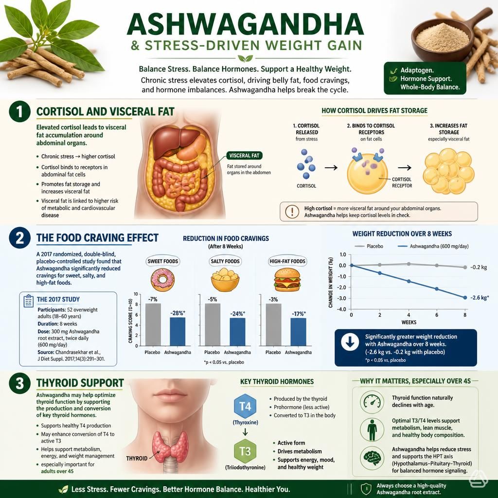 Ashwagandha and Stress-Driven Weight Gain - The Connection