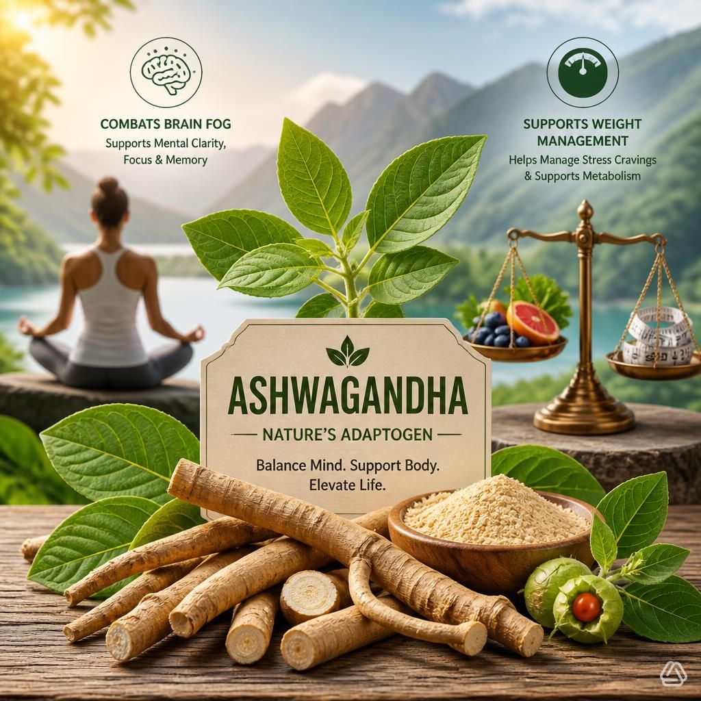 Ashwagandha for Brain Fog and Weight Gain -hero