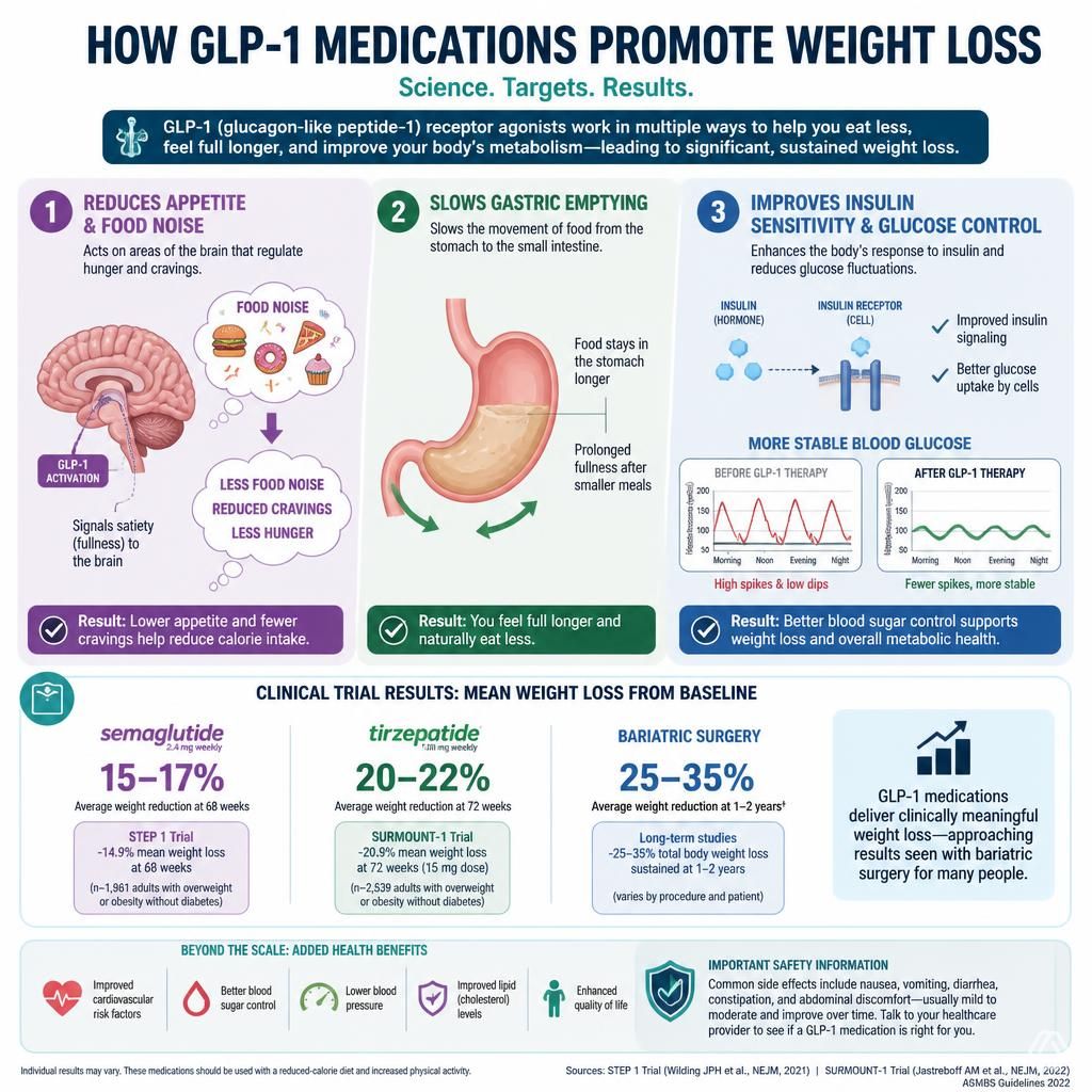 How GLP-1 Medications Drive Weight Loss