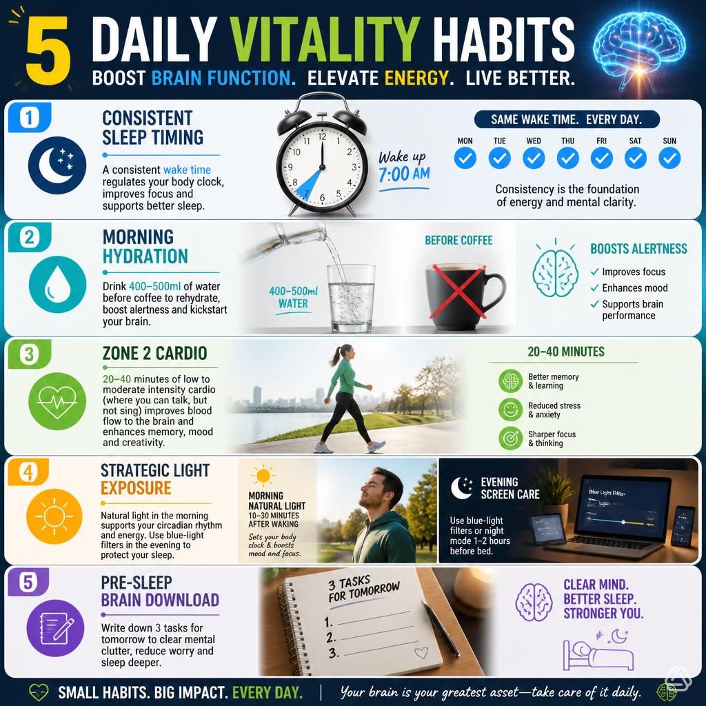Quick Reference — The 5 Daily Vitality Habits
