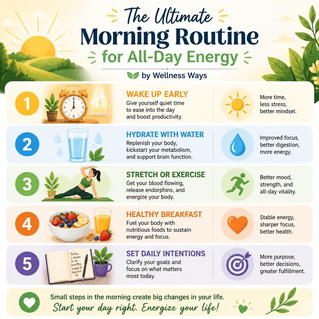 The Ultimate Morning Routine for All-Day Energy by Wellness Ways