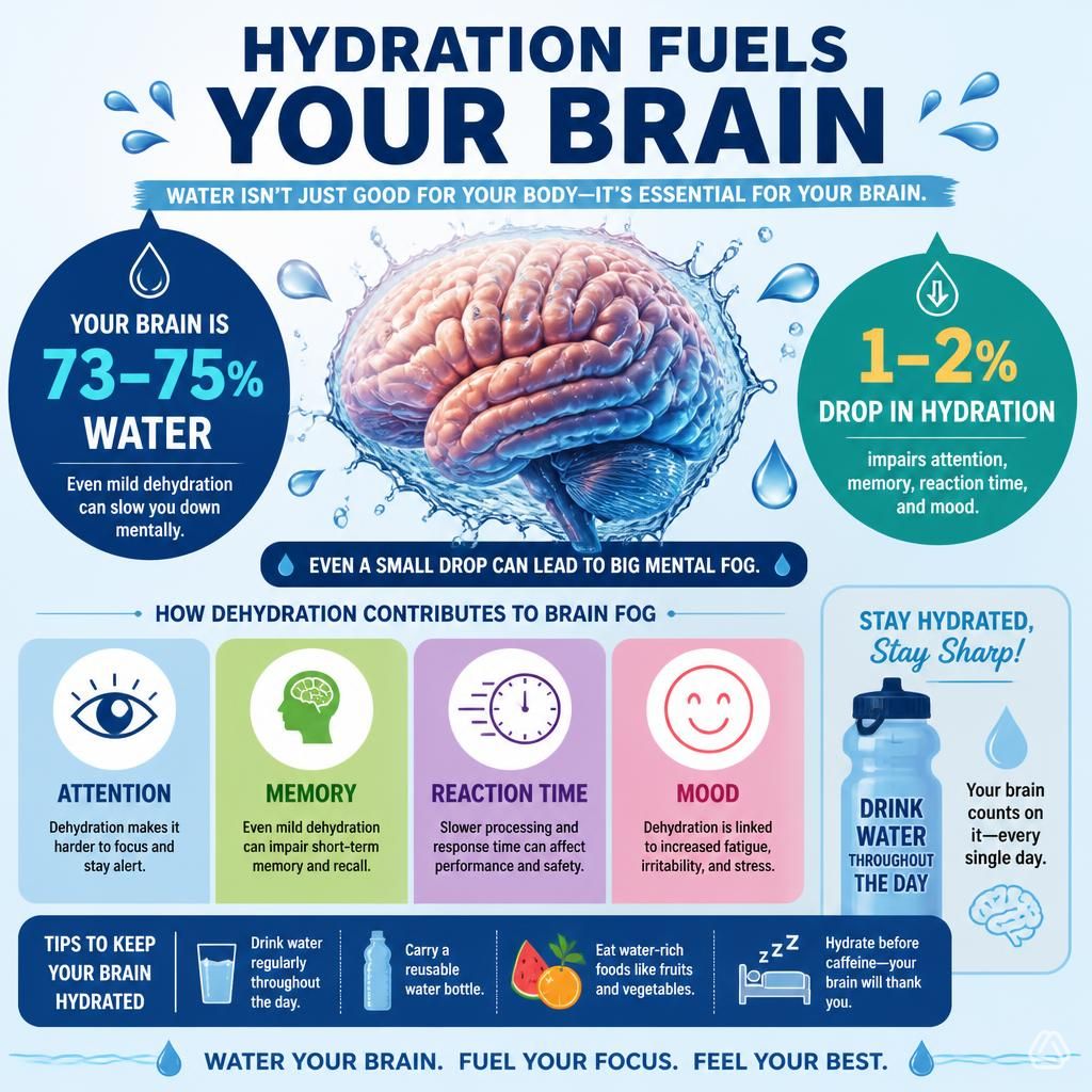 Your brain is 73–75% water