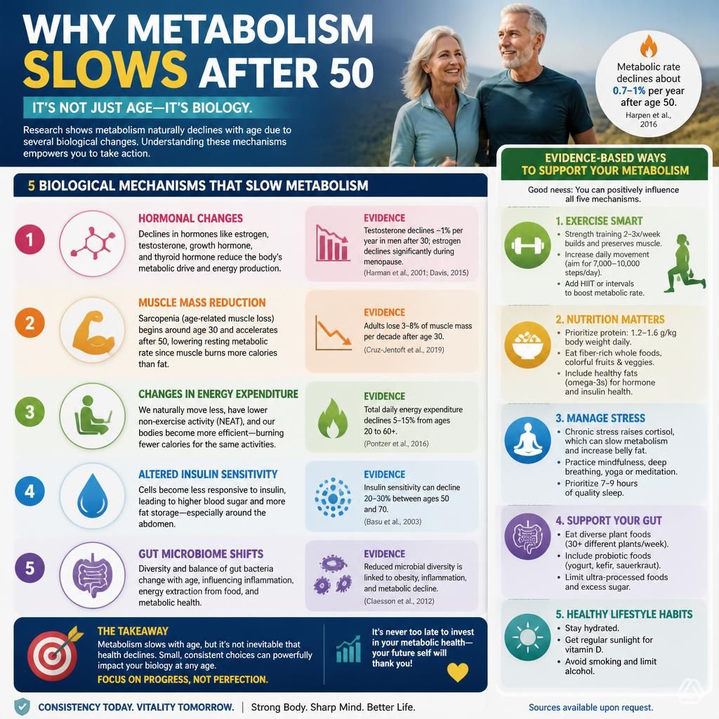 Conclusion - Your metabolism slowing after 50 is real, measurable, and driven by five specific biological mechanisms