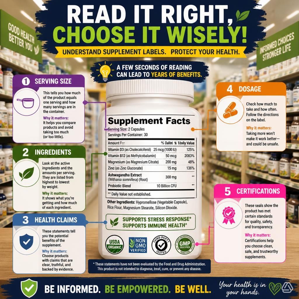 How to Read a Supplement Label — A Plain-English Guide