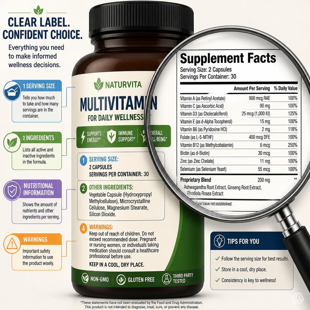 how to read a supplement label